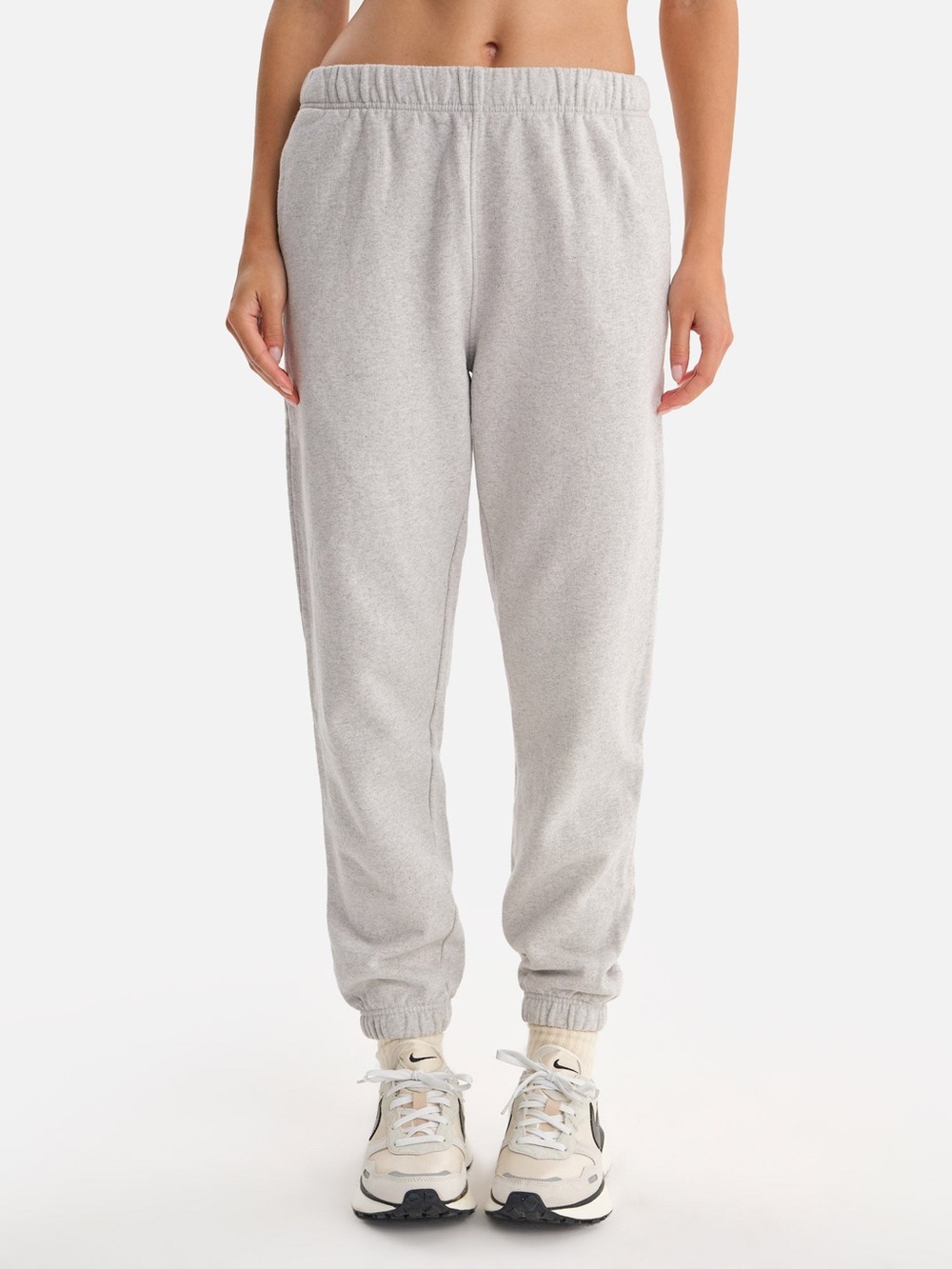 Mate The Label Organic Fleece Relaxed Pocket Sweatpant Heather Grey Size Small